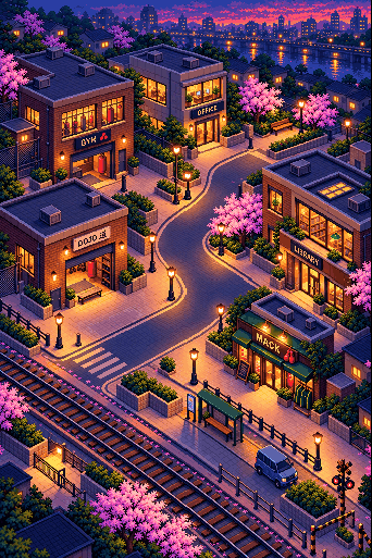 A corner of the Street Roots map, with Mack's shop by the railway.